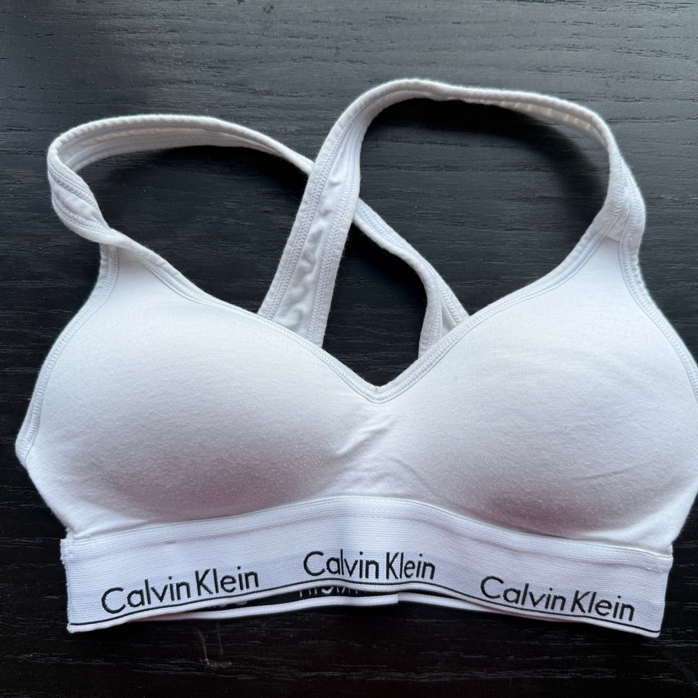 Calvin Klein White Racerback Bra